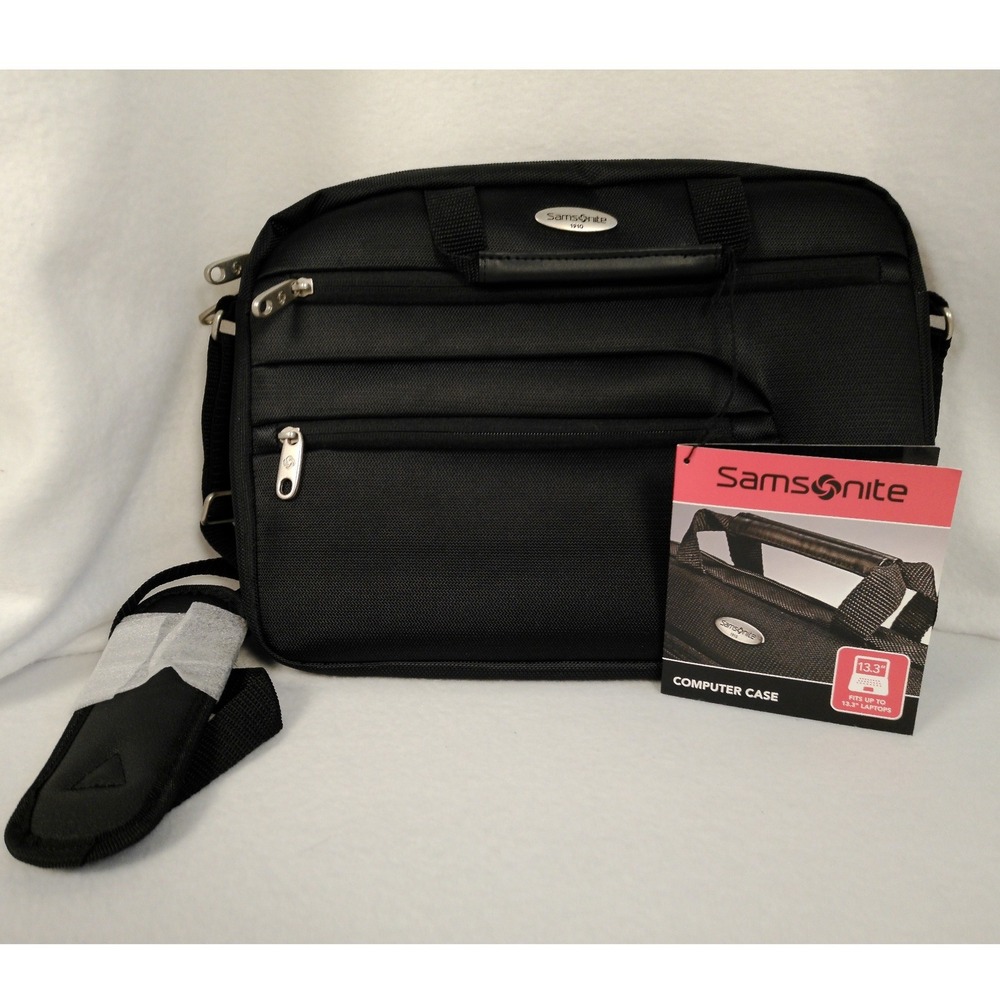 NWT Samsonite Black 13.3" Laptop Computer Case Messenger Bag